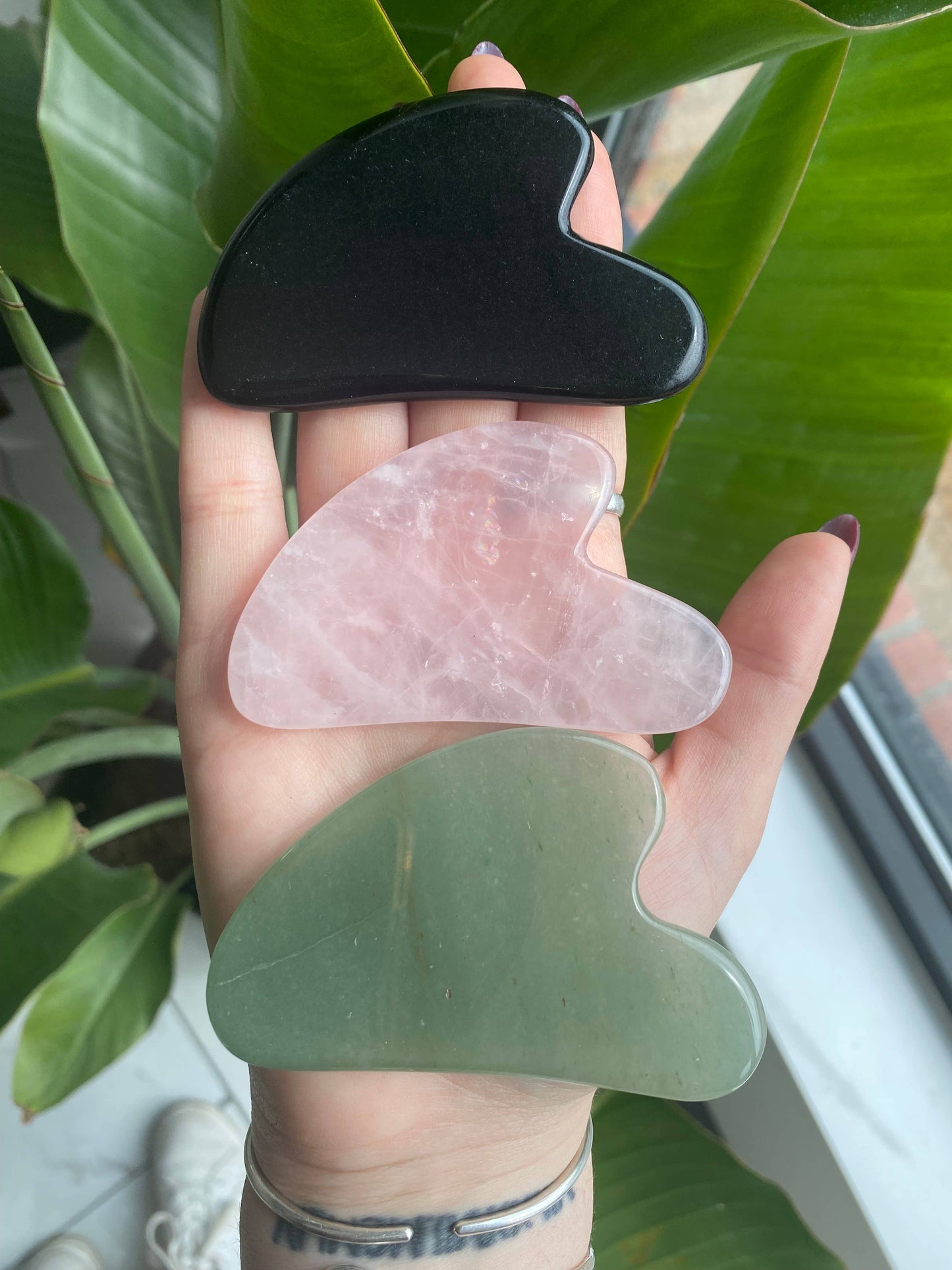 Natural Stone Gua Sha: Black Obsidian