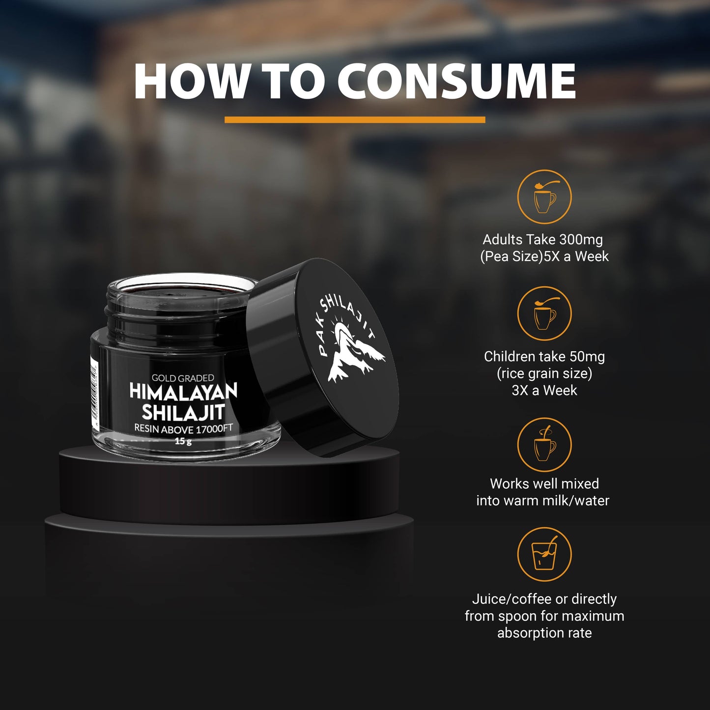 Pak Shilajit Organic Sundried Himalayan Shilajit Resin 15G