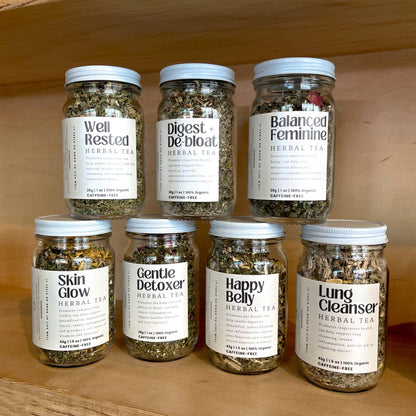 Digest + De-bloat Loose Leaf Herbal Tea | Glass Jar