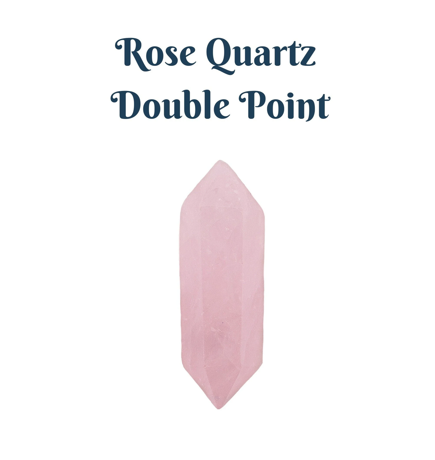 Natural Smooth Rose Quartz Double Point Crystal