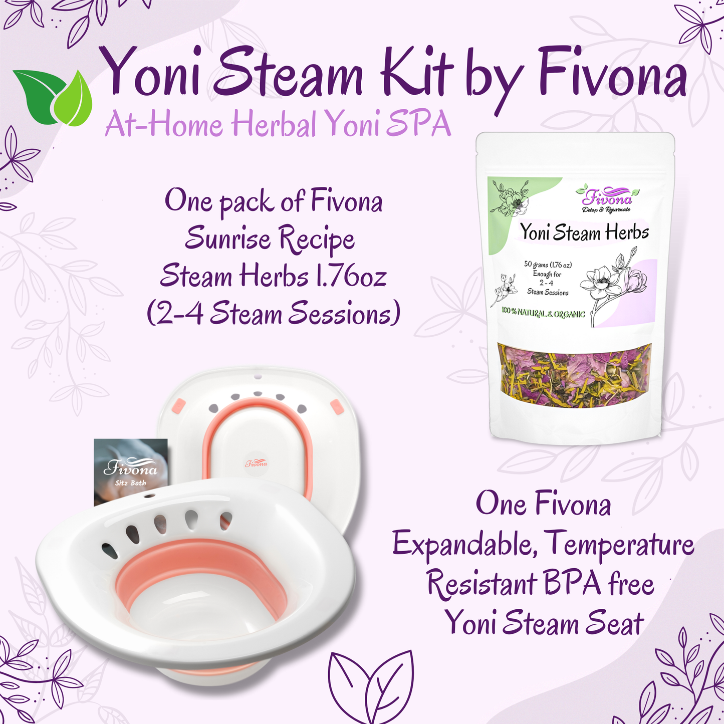 Yoni Steam Kit 2-in-1 Bundle of Foldable Seat with Seaming Herbs - SUNRISE RECIPE